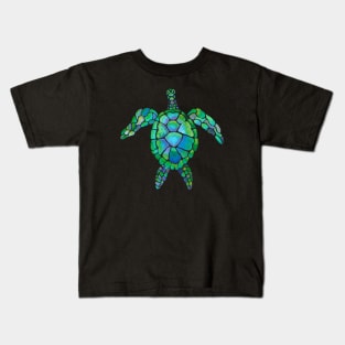 Sea Turtles & Friends on Ultramarine Blue by MarcyBrennanArt Kids T-Shirt